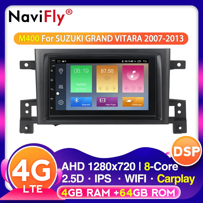 4G WIFI DSP IPS Android 10 Car radio audio player For SUZUKI GRAND VITARA/Escudo 2005 2006 2007 2008-2015 GPS Navigation BT | Автомобили и