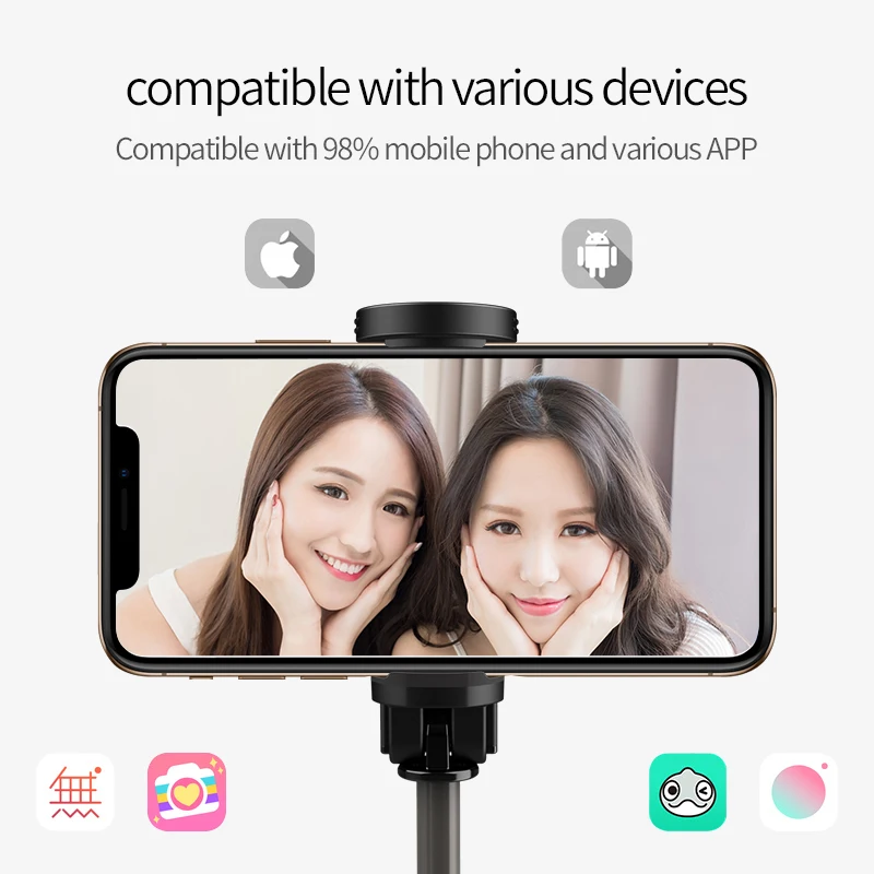 KYCXD Bluetooth селфи палка для мобильного телефона android/ios Универсальный металлический Цельный портативный селфи мини пульт дистанционного управления