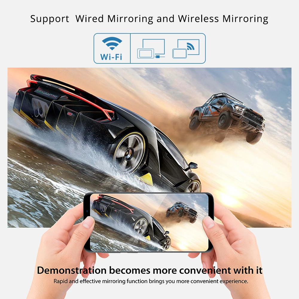 Touyinger L7 мини проектор full HD 1080P 4500 люмен домашний кинотеатр HDMI USB Горизонтальный и