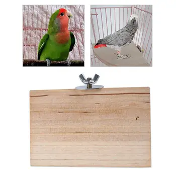 

Wood Color Budgie Chinchilla Perches Platform Bird Perches Platform Strong Cat Gerbils Budgie Platform Stand Cage Squirrel