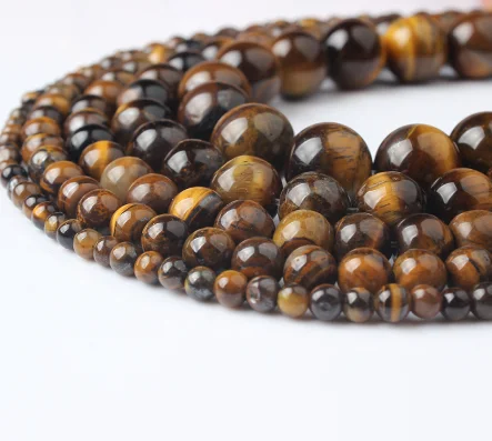 Tiger eye stone LanLi модные натуральные ювелирные изделия тигровый глаз камень качество свободные бусины, 6 8 10 12 мм подходит для мужчин и женщин браслет ожерелье - Цвет: Tiger eye stone