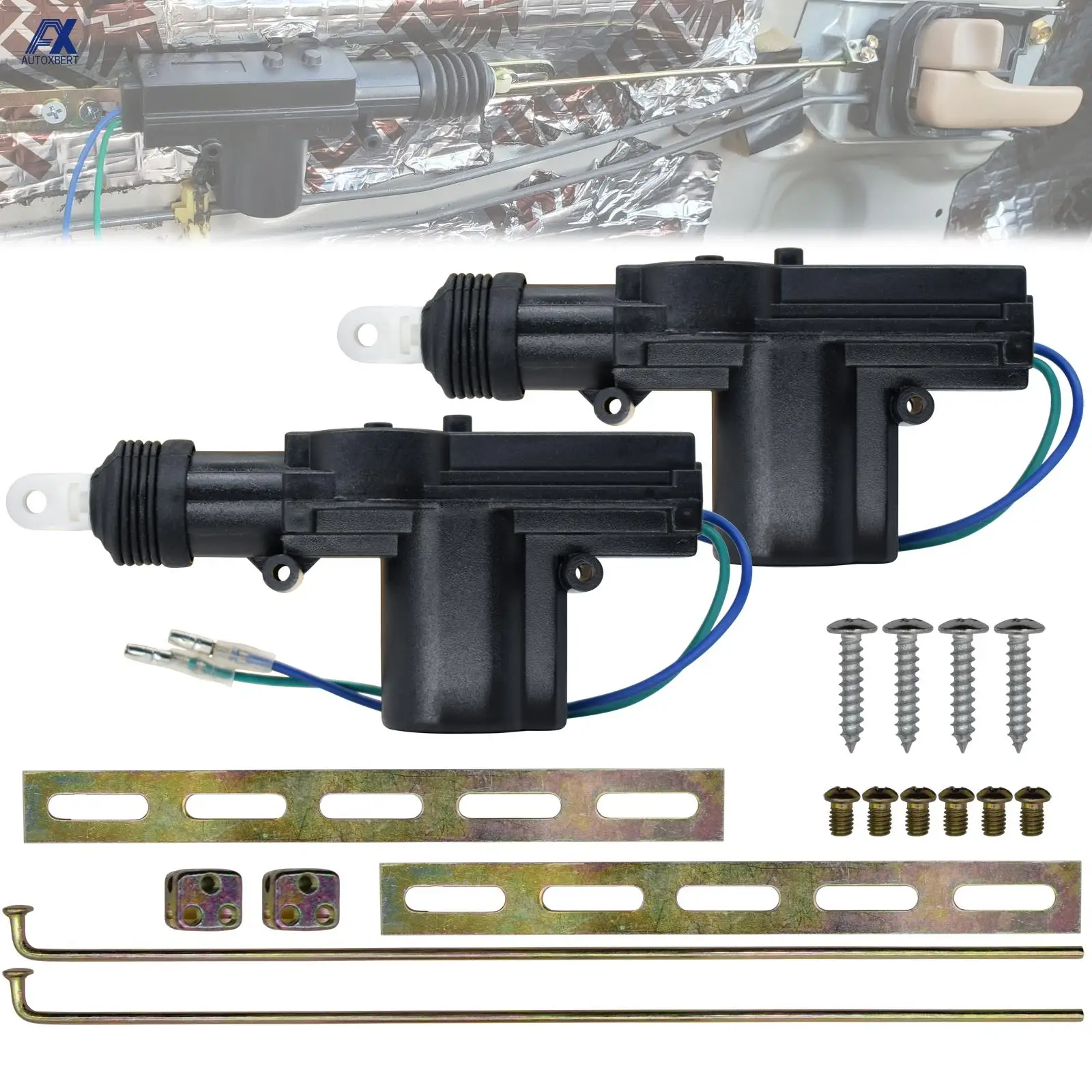 2 Pcs 12V Universal Car Central Door Lock Unlock Actuator For Keyless System Alarm Anti Theft Locking Remote Control Motor Auto