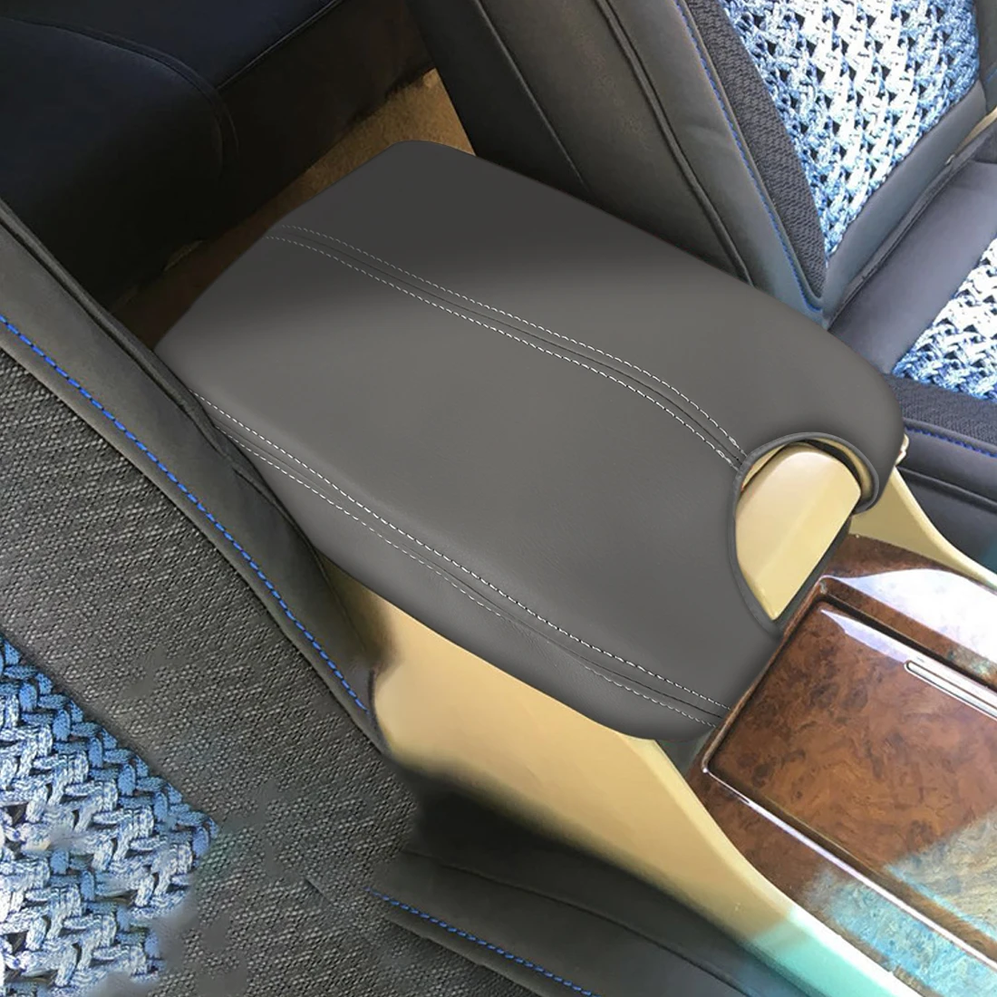 X Autohaux 5 цветов Высокое качество микрофибра кожа центральная консоль крышка подлокотника крышка для 2008-2012 Honda Accord - Название цвета: Gray