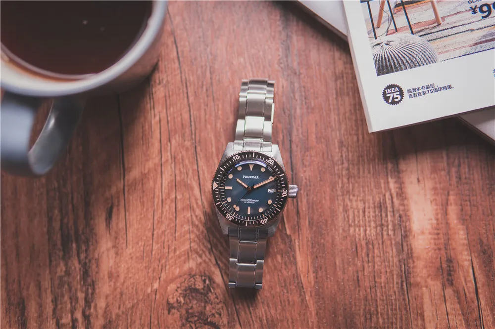 Men Vintage Diving Watch Stainless Steel Automatic Bronze 62Mas CUSN8 bezel blue Dial | Наручные часы