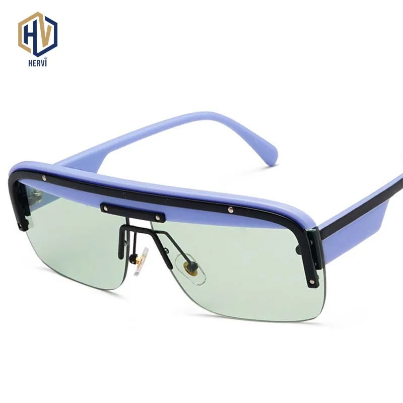 OFIR Модные мужские большие квадратные солнцезащитные очки для женщин Ретро половинки солнцезащитные очки морская пленка градиентные очки UV400