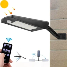 66LED солнечный светильник с дистанционным управлением, индукция человеческого тела, водонепроницаемый уличный светильник