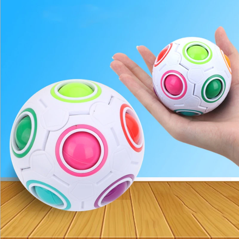 

Magic Rainbow Puzzles Cube Creative Maze Toy Fidget Ball Autism Toys Funny Hand Game Anti Stress Brain Teaser Educational Toys