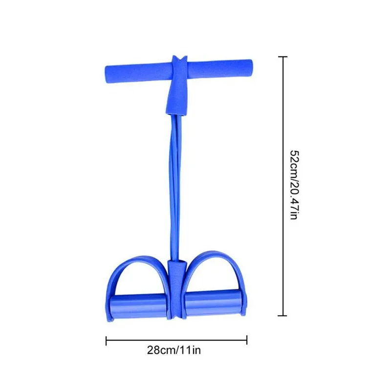 4 трубки сильные фитнес-Эспандеры латексные педали тренажер для женщин и мужчин сидячие тяговые веревки для йоги рука для тренировки ног Фитнес оборудование для мужчин t - Цвет: Синий