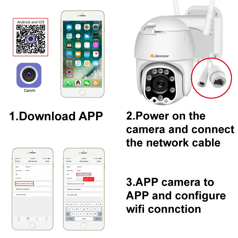 Einnov Wifi IP камера беспроводная камера безопасности Открытый 1080 P HD камеры наблюдения аудио ONVIF 2MP IR ночного видения P2P Yoosee