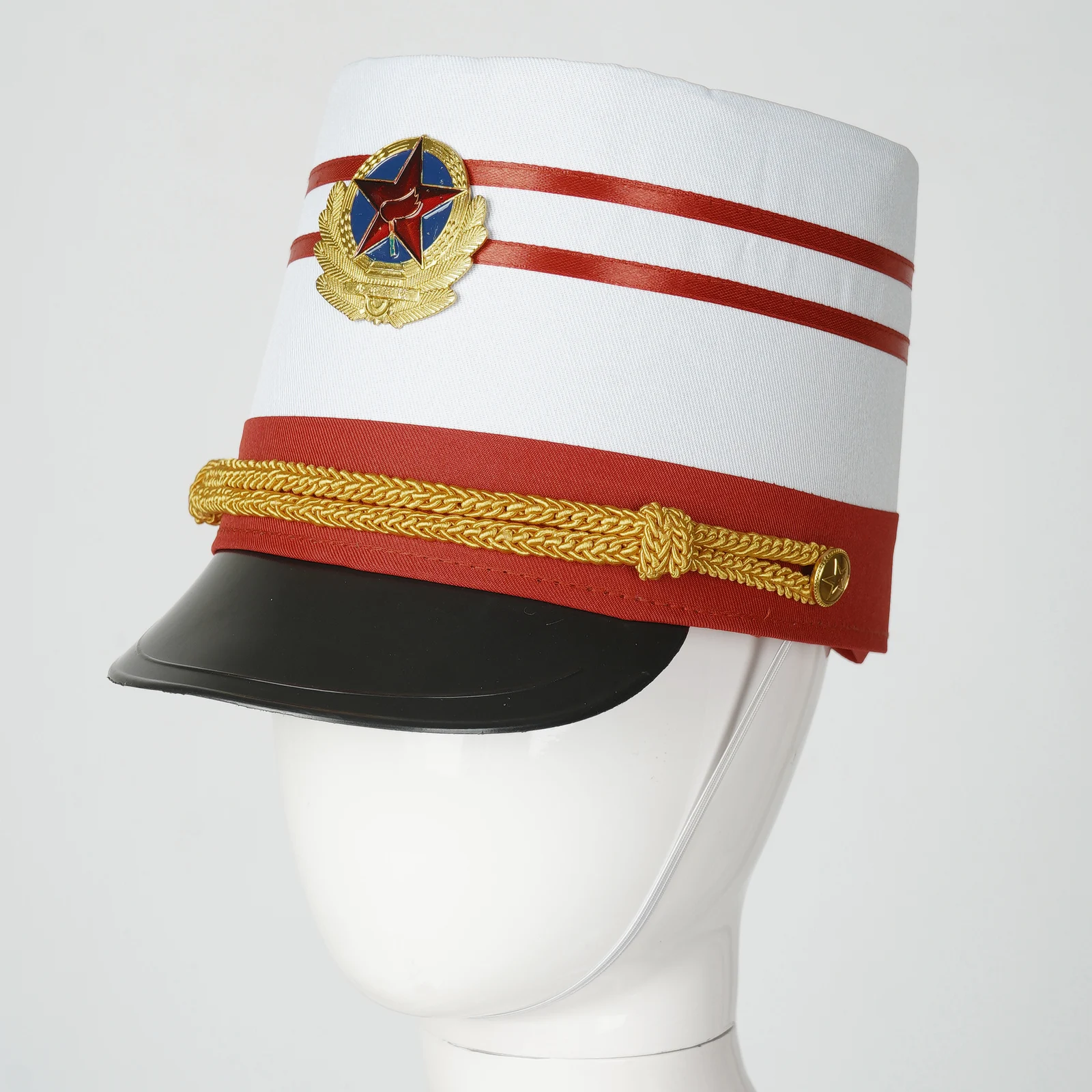 Sombrero de banda de tambor elegante para niños, gorro de Cosplay de puesta en escena de Color contrastante, accesorios de actuación de circo para Fiesta Temática de Halloween