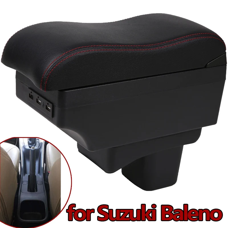 For Suzuki Baleno Armrest Car Interior Storage Box Accessories USB Arm