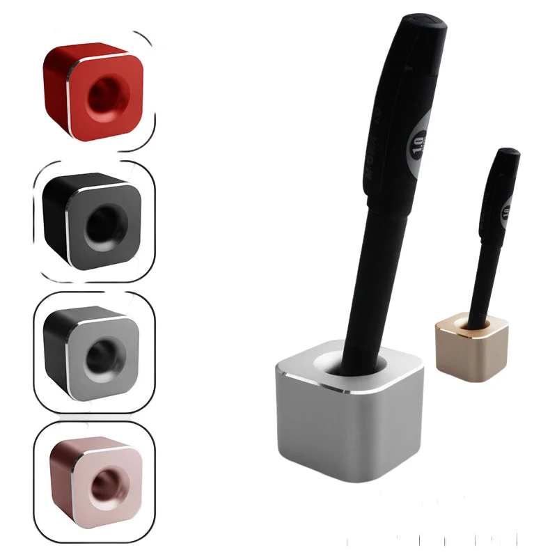 Aluminum Pen Holder With Non-slip Pad For Pencil Shaver Razor Toothbrush Bathroom Desk Organizer Pen Holder Desk Organizer Pen And Brush Holder