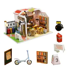Деревянный Кукольный дом классная игрушка diy кукольная мебель детская мебель minature кукольные домики комплект poppenhuis лампа hout