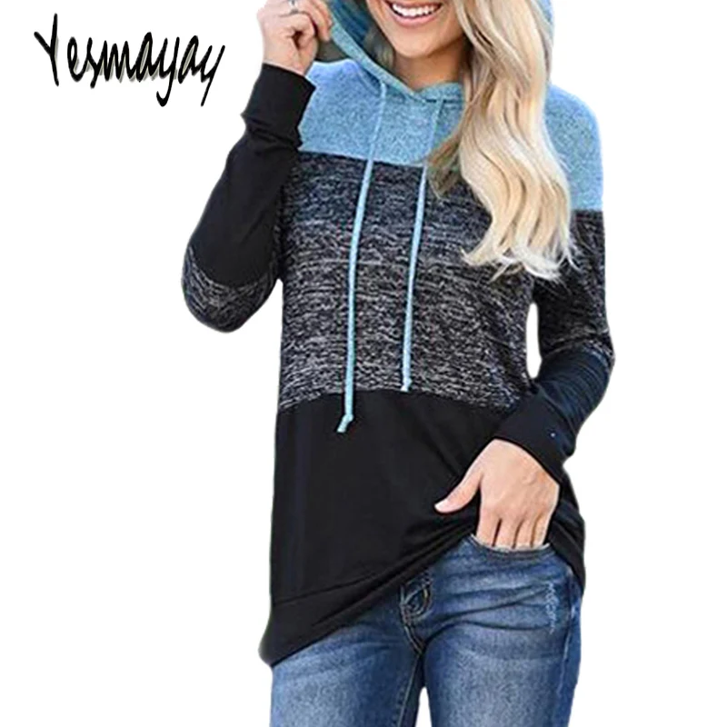 

Striped Sweatshirt Women Hoodies Velvet Warm Pullover Hooded Hoodies Women Sweatshirts Top Autumn Winter Sudadera Mujer 2019