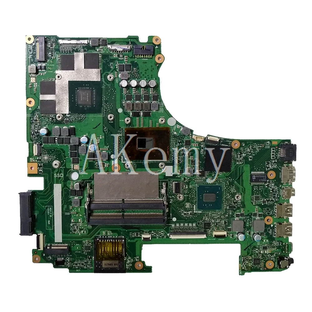  GL753VD Motherboard Main Board REV: 2.0 w/ GTX 1050Ti 4G GPU + i7-7700HQ 2.8Ghz CPU for Asus ROG GL