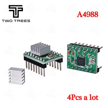 

4PCS 3D Printer Motherboard A4988 Stepper Driver 1*(A4988)Stepper Motor Driver Module+Heatsink 3D Printer Motherboard Green one
