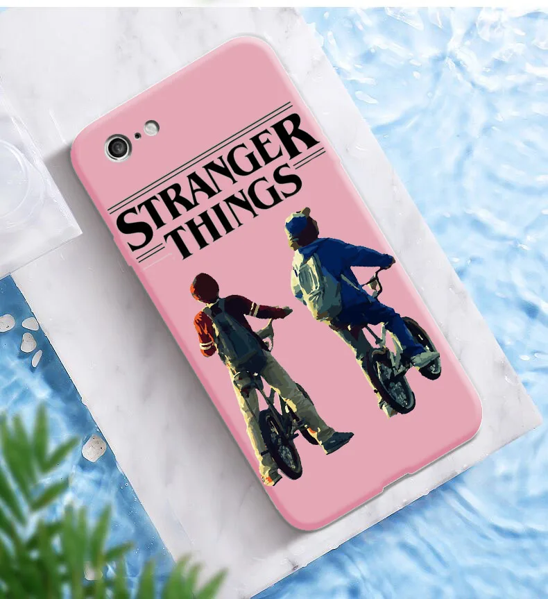 phone cases for iphone 7 Stranger things season 3 phone case for iPhone X XR XS 11 12Pro Mini MAX 6 7 8 plus SE For clear soft Silicone Matte Pink cover iphone 7 waterproof case