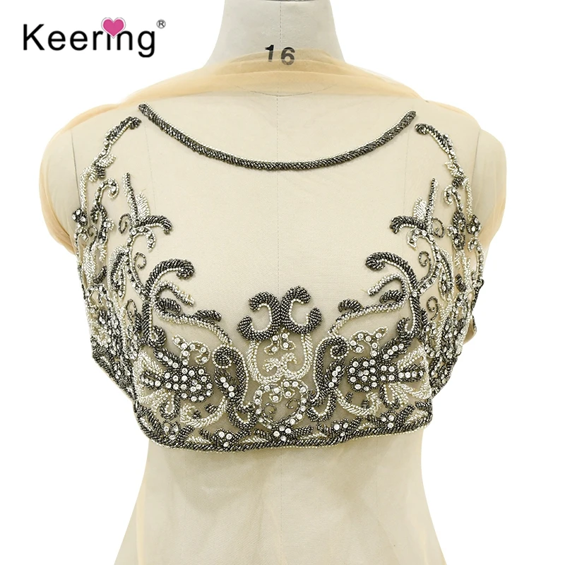 

Elegant Cloak Beads for Bridal Dress, Rhinestone Bodice, DIY, WDP-027