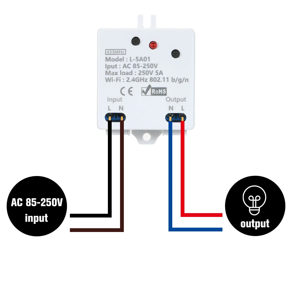 EWeLink Wi-Fi Smart Switch RF 433 МГц 5A/1100 Вт беспроводной переключатель с функцией синхронизации пульт дистанционного управления для Android/IOS APP управления