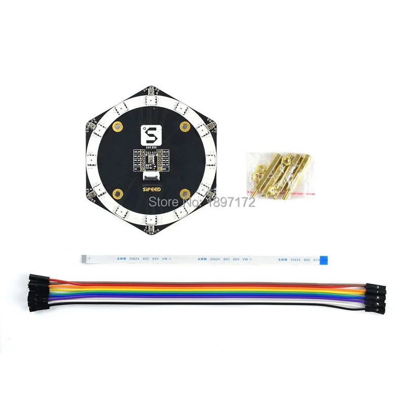 Maix r6+ 1 микрофонный массив 6+ 1 цифровые микрофоны и 12 rgb светодиодов совместимы с maixduai maix aiot series