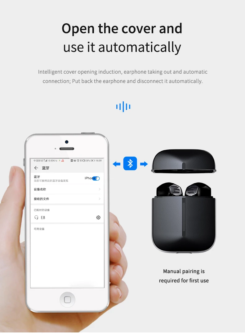 E8 TWS Bluetooth наушники HIFI беспроводные наушники спортивные наушники гарнитура наушники стерео бас с микрофоном PK i12 i100 i200 tws