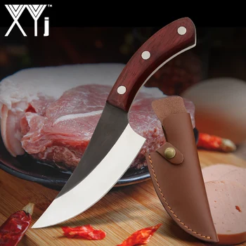 

XYj 5.5 inch Butcher Pointed Knives High Carbon Steel Forging Boning Knife Handmade Forged Chef Cooking Kitchen Knives BBQ Tool