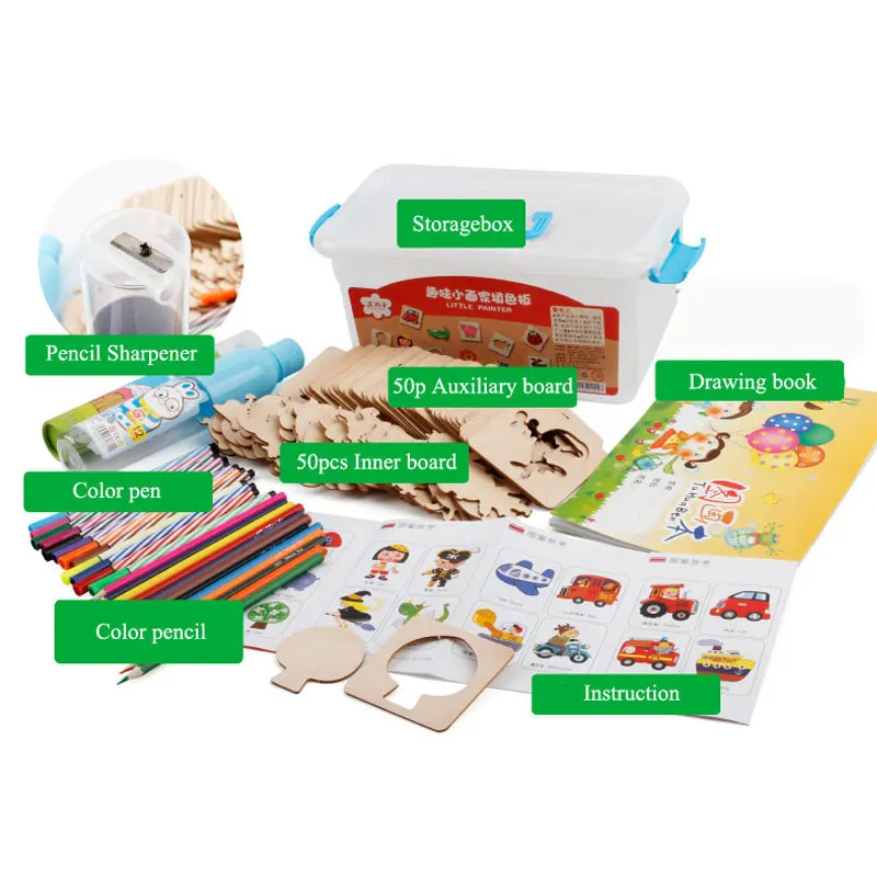 Baby Drawing Toys Coloring Board Children Creative Doodles Learning Animal Drafting Tool For Students Kids Drawing Tools gifts