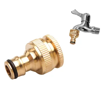 

Brass Hose Tap Connector, 23Cm to 16Cm Copper Water Hose Thread Tap Faucet Adapter for Garden Outdoor Indoor