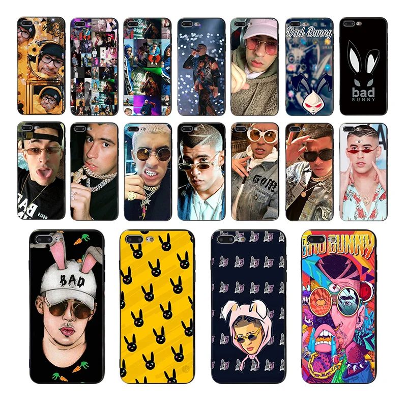 

HOUSTMUST Soft phone case for iphone 11 pro 7 x xs max 8 6s 6 plus cover Bad Bunny 5 xr 5s se 10 TPU Silicone shell Funda Coque