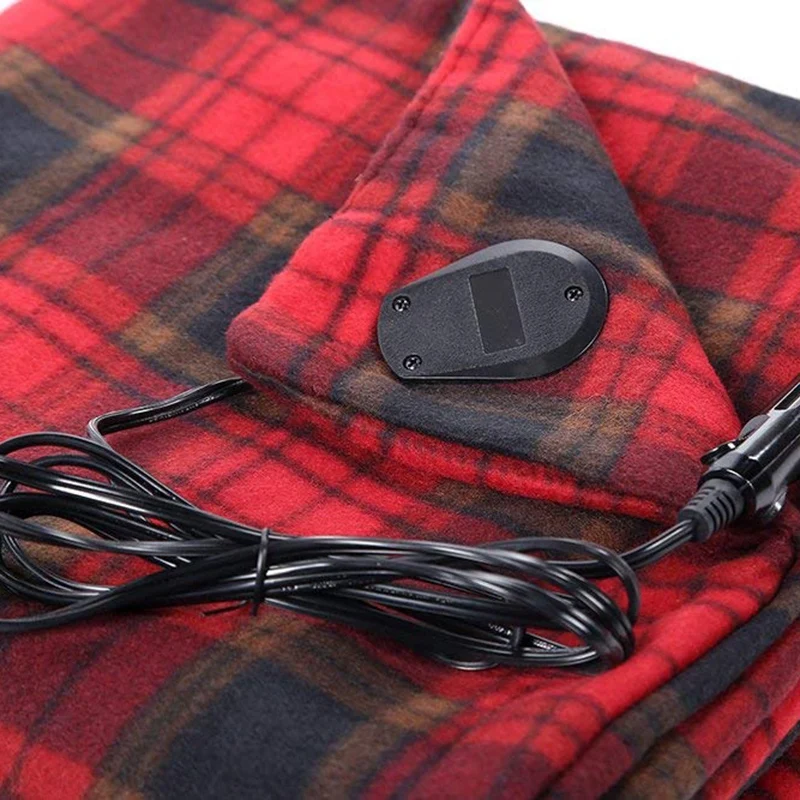 Electric Car Blanket,12V Heated Travel Throw Heating Blanket for Car Auto Supplies RV- Great Cold Weather Supplies