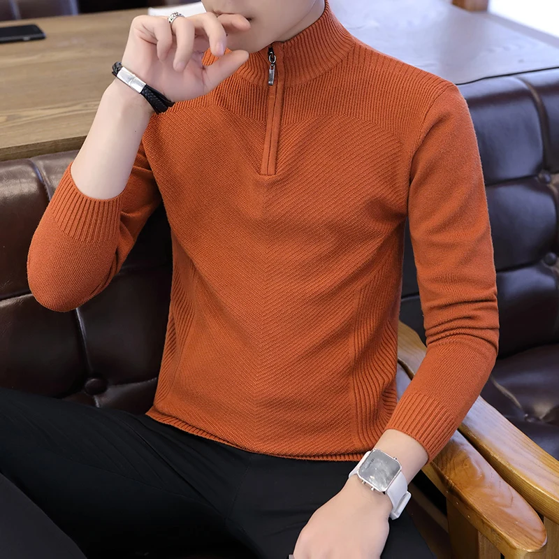 Spring Autumn Men Sweater Zipper Solid Mens Pullover Sweater Male Coat Man Sweaters Casual Clothes Long Sleeve Homme Shirt C248 Spring Autumn Men Sweater Zipper Solid Mens Pullover Sweater Male Coat Man Sweaters Casual Clothes Long Sleeve Homme Shirt C248