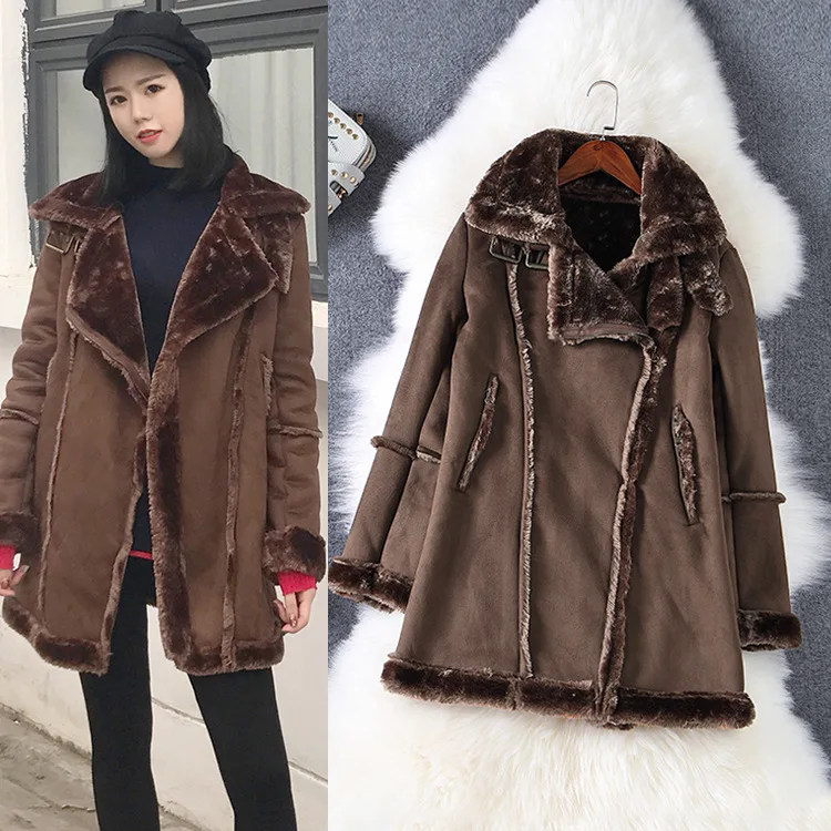 

Hot Selling 2019 Autumn And Winter New Style WOMEN'S Dress Korean-style Lambs Wool Warm Suede Students Jacket Cotton-padded Clot