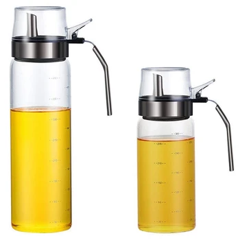 

Olive Oil Bottle Glass Leakproof Oil Pot Household Vinegar Soy Sauce Bottle Kitchen Oil Bottle Stainless Steel Storage Tank (500