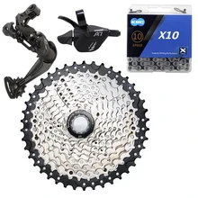 Mtb 1*10 velocidade groupset 10 s shifter traseiro desviador 10 s 11-42t cassete k7 10 s corrente mountain bike peças m610 m670 x5 x7