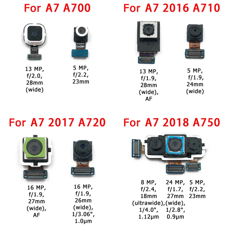 Оригинальная фронтальная задняя камера для Samsung Galaxy A7 2016 2017 2018 A700 A710 A720 A750 модуль