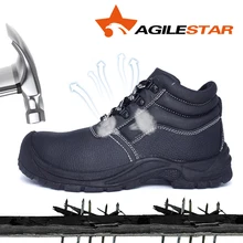 CE EN20345 рабочие ботинки против разбивания проколов S3 SRC водонепроницаемые дышащие для мужчин строительные промышленные защитные ботинки