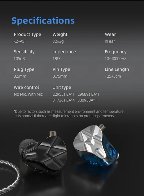 AK KZ ASF 10 Unit Balanced Armature Earphone