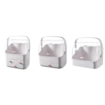 

Makeup Organizer for Cosmetic Large Capacity with Lid Holder Jewelry Waterproof and Dustproof