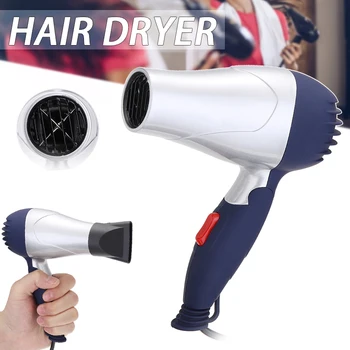 

Hair Styling Accessory Mini Dryer Foldable Adjustable Blower EU Plug 220V Hair Diffuser With Styling Nozzle Two Gears