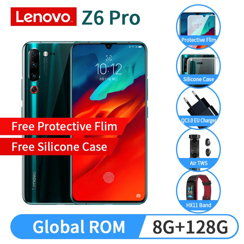 

Lenovo Z6 Pro with Free Gift Snapdragon 855 Octa Core 8GB 128GB 6.39" Smartphone Rear 48MP Cameras 4000mAh Global ROM Cellphone