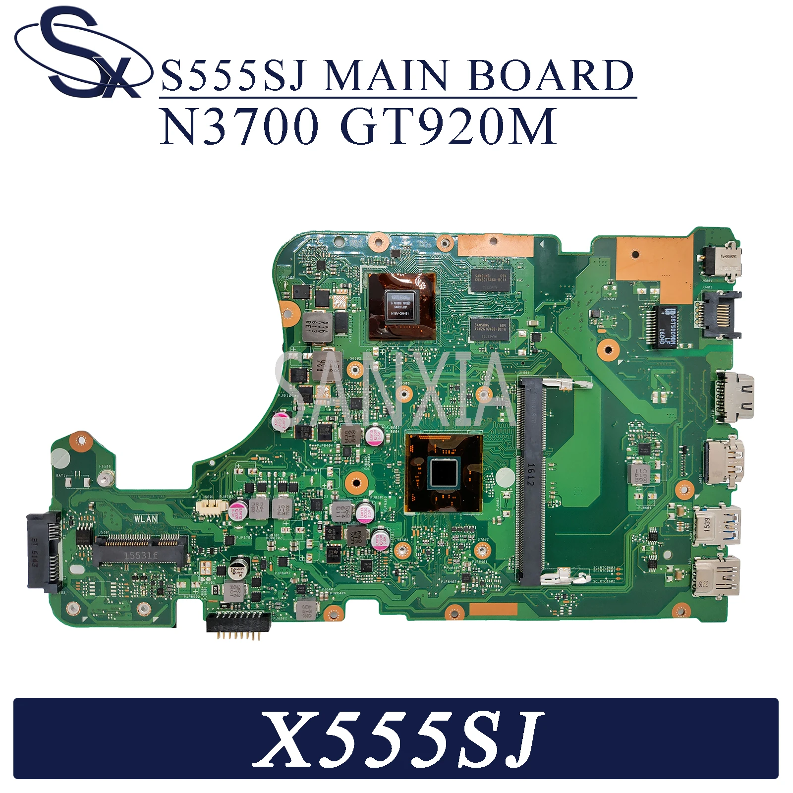 Материнская плата KEFU X555SJ для ноутбука ASUS оригинальная материнская N3700 GT920M |
