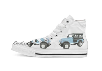 

Roscoe the Jeep Custom Casual High Top lace-up Canvas shoes sneakers Drop shipping