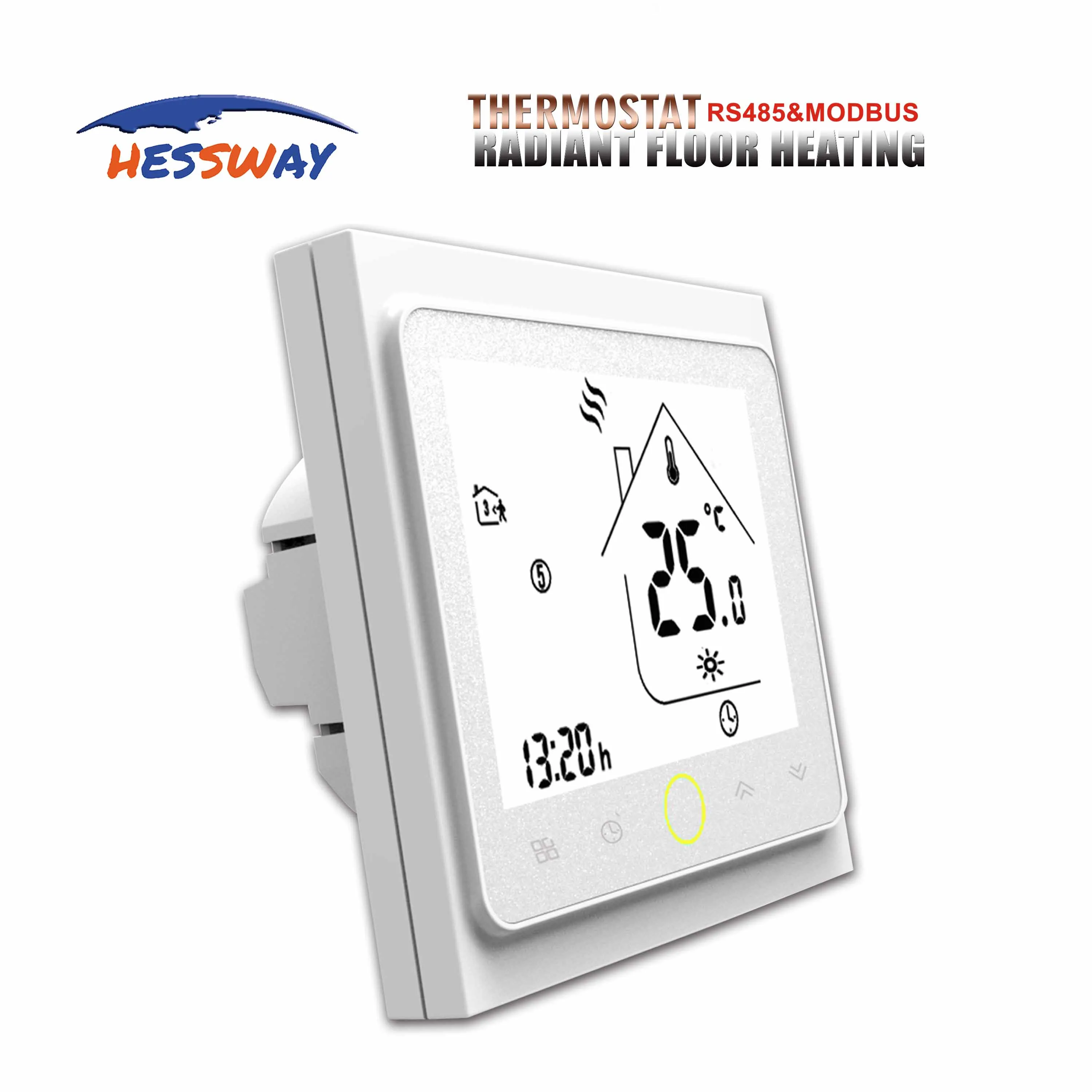 HESSWAY 95~ 240VAC RS485/MODBUS RTU термостат с системой напольного отопления