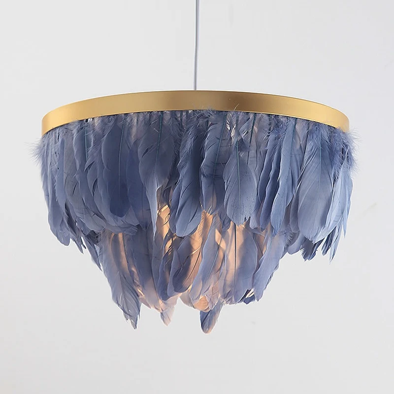 

Feather Modern pendant lights nordic design pandant lamp Romantic HangLamp Feather hanging kitchen dining room light fixture