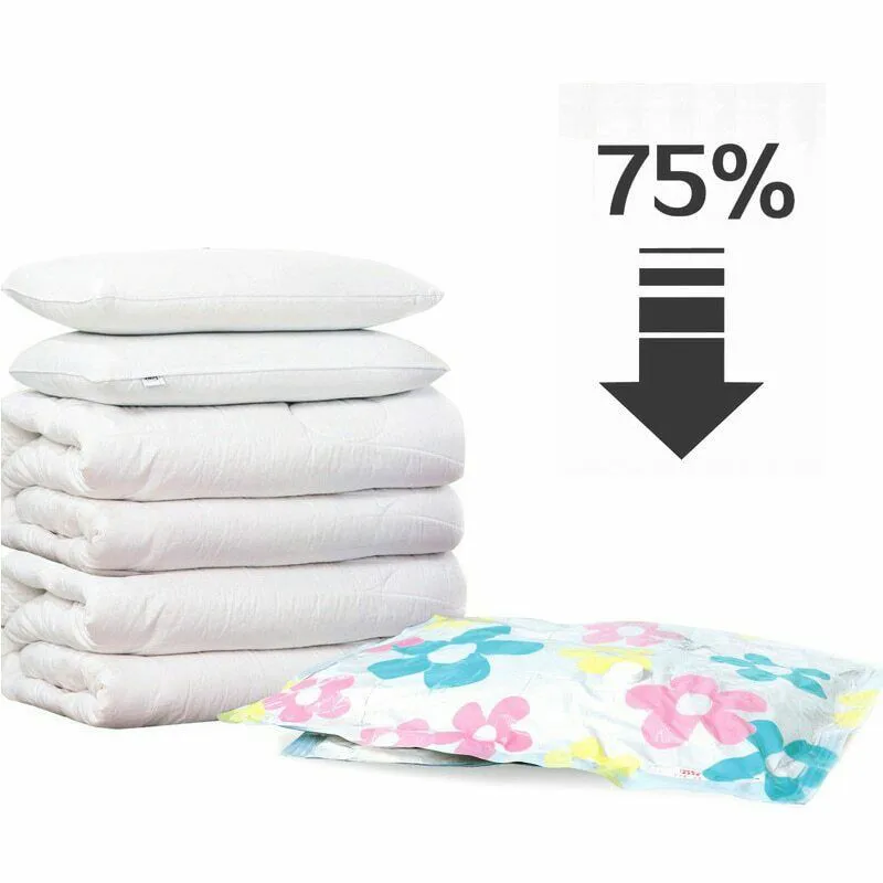 Vogvigo 11PCS Thickened Vacuum Storage Bag for Reusable Blanket Clothes Quilt Organizer Cloth Compressed Bag with Hand Pump