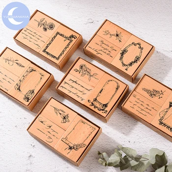 

Mr.Paper Antique Medieval Flower Frame Inkpad Handmade DIY Craft Oil Based Inkpad Rubber Stamps Scrapbooking Inkpad 6 Designs