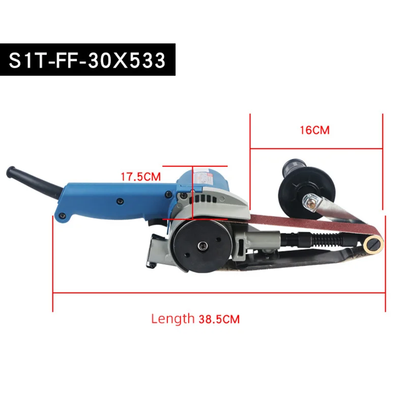 Belt Orbital Sander With Belt 30*533mm 550W Portable Woodworking Sand Belt Machine High Power Variable Speed 220V 3