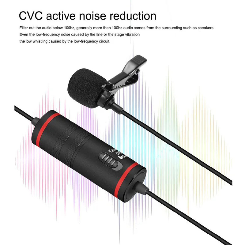 

KM-D1 Cable Lavalier Cilp Microphone With Button Battery Condenser Microphone for Phone & Camera SLR Vlog Recordering microfono