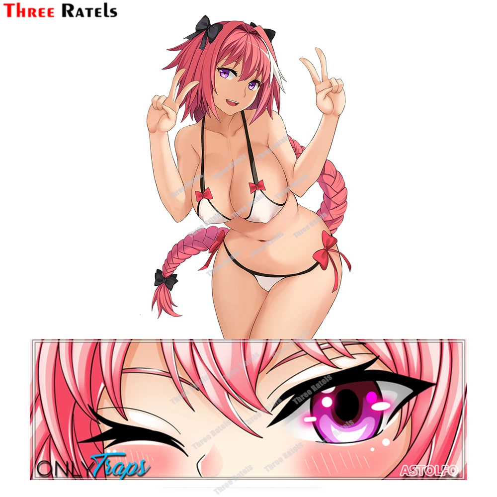 

Наклейки Three Ratels D861 аниме Girl Astolfo Peeker Slap для Bmw E90 автомобильные аксессуары виниловые водонепроницаемые наклейки