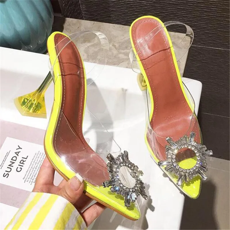 yellow perspex heels